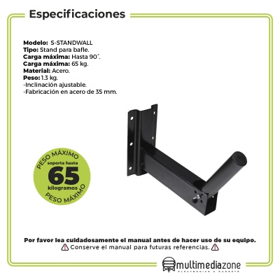 Soporte Stand Pedestal Bafle Pared Todos Mod Y Tamaños