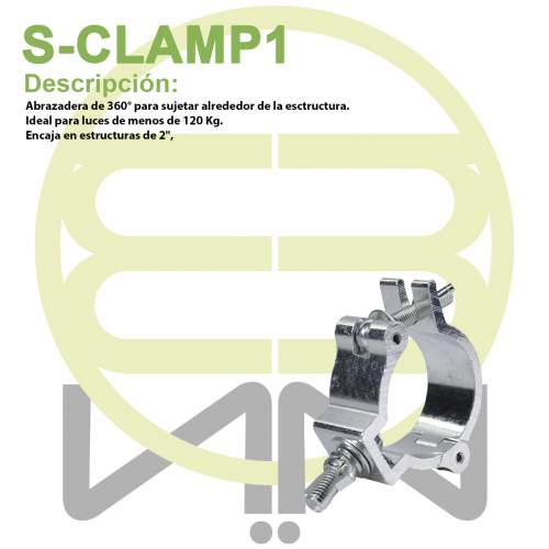Clamp Soporte Aluminio Cañon Par 64 O Mini Beam Iluminación
