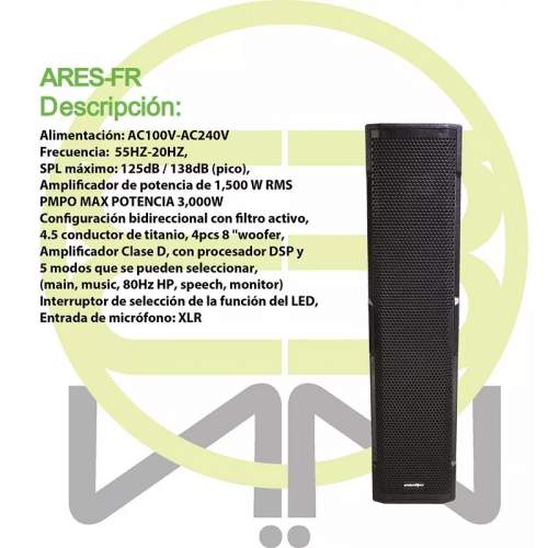Schalter Sistema Ares 4pc 2 Subs 18 2 Medios 6600rms