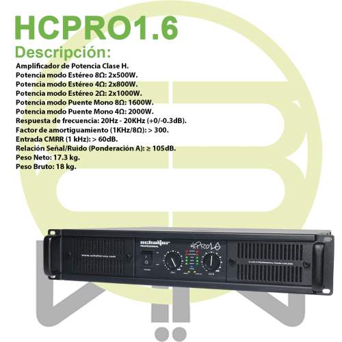 Amplificador Audio Potencia Clase H 2000w