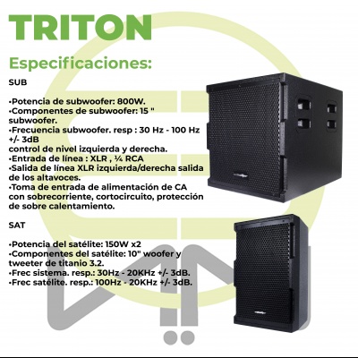 Subwoofer Amplificado 15 Pulgadas Con Satelite Profesional