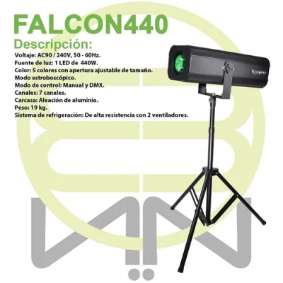 Schalter Led Follow Spot 440w Seguidor Con Tripie Teatro
