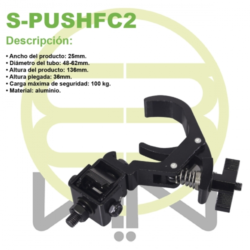Hamburguesa Push Fast Clamp Aluminio Soporte Iluminacion
