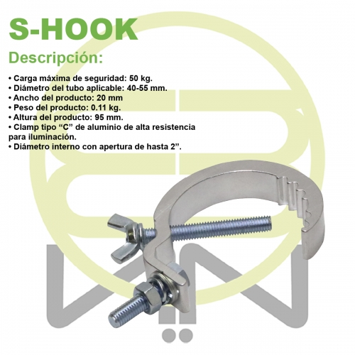 Clamp Soporte Aluminio Cañon Par 64 O Mini Beam Iluminación