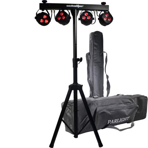 Dj Stand 4 Luces Rgbw 4 En 1 Par 64 Dmx Pedestal Luz Dj