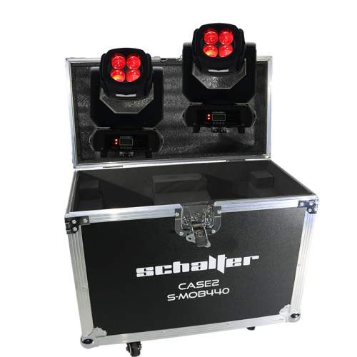 Case O Estuche Con 2pz Cabeza Movil Beam Multibeam Led 4x40w