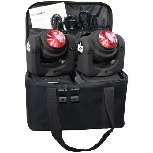  2 Mini Beam Y Wash Cabezas Movil 2 En 1 Con Mochila 55 Watts