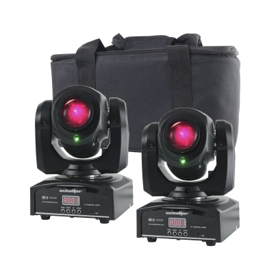 Set 2 Cabezas Moviles Led Beam 1x45w Rgbw Laser Verde Rojo 