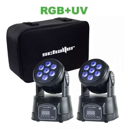Cabeza Movil Led Wash 7x12w Robotica Inteligente Uv 2 Pz