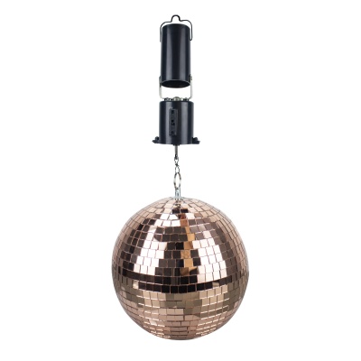 Schalter Bola Disco Motorizada Rose Gold 20 Cm Diámetro