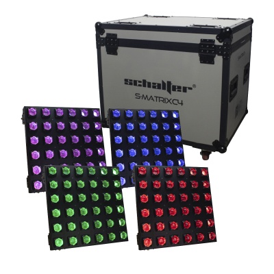Panel 4 Pzas Led 36x8 Rgbw 4 En 1 Dmx Con Case